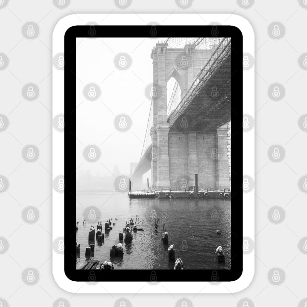 Brooklyn Bridge vertical Sticker by ShootFirstNYC